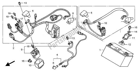 All parts for the Battery of the Honda CBF 1000 FSA 2010