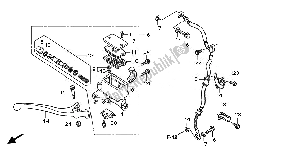 Toutes les pièces pour le Fr. Maître-cylindre De Frein du Honda SH 125R 2011