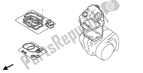 All parts for the Eop-1 Gasket Kit A of the Honda CRF 450R 2008