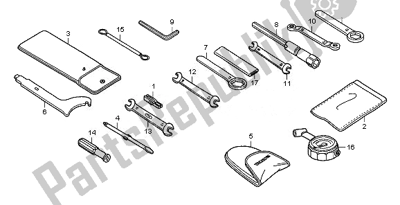 All parts for the Tools of the Honda CB 600F Hornet 2008