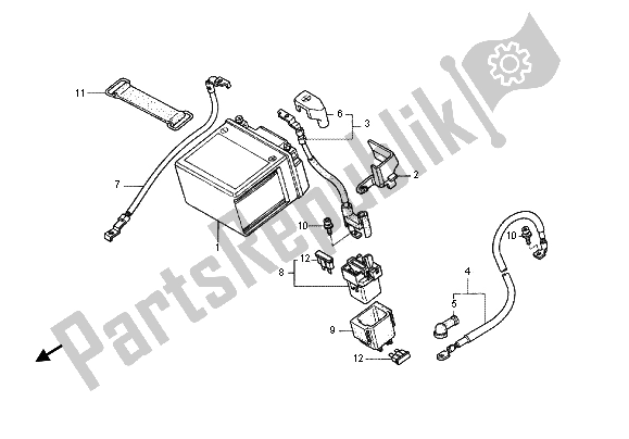 Todas las partes para Batería de Honda CRF 450X 2012