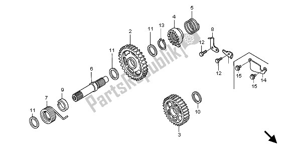 Todas las partes para Husillo De Arranque de Honda CRF 250R 2009