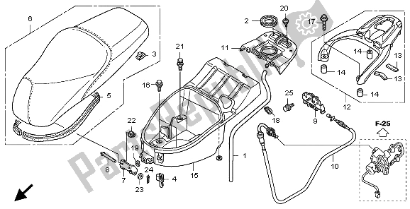 Wszystkie części do Siedzenie I Baga? Nik Honda SH 150 2006