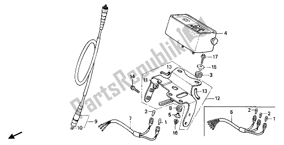 Tutte le parti per il Metro (kmh) del Honda XR 600R 1985