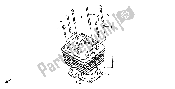 Tutte le parti per il Cilindro del Honda TRX 400 EX Sportrax 2003