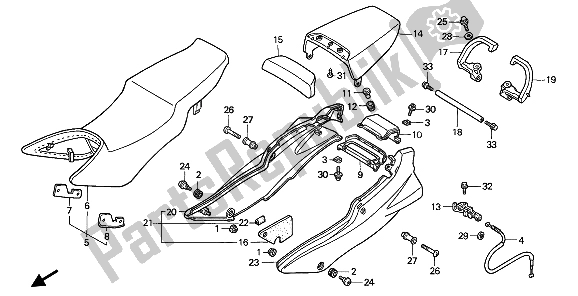 Todas las partes para Asiento Y Capó Trasero de Honda VFR 750F 1991