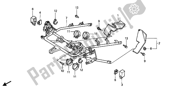 Toutes les pièces pour le Séjour De Capot du Honda PC 800 1990