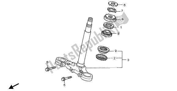 Todas las partes para Vástago De Dirección de Honda CBF 1000A 2007
