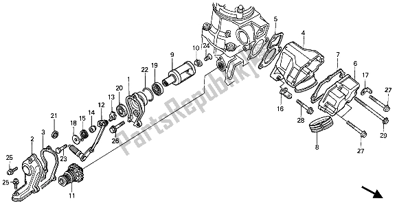 Todas las partes para Colector De Escape de Honda CR 125R 1988