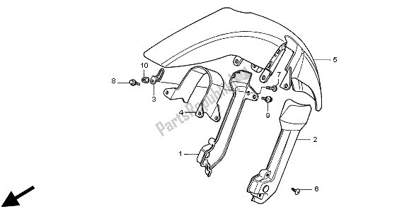 Todas las partes para Guardabarros Delantero de Honda XRV 750 Africa Twin 1997