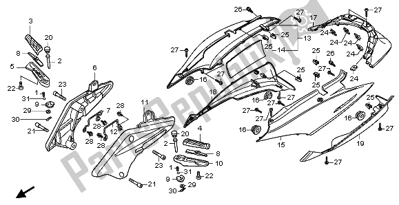 All parts for the Body Cover of the Honda FJS 400A 2009