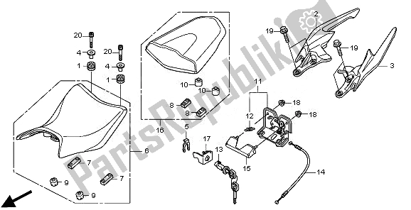 Todas las partes para Asiento de Honda CBR 250 RA 2011