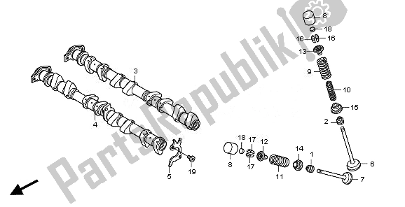 All parts for the Camshaft & Valve of the Honda CBR 1000 RR 2011