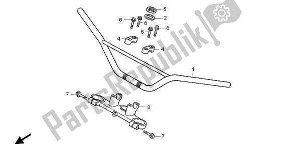 All parts for the Handle Pipe of the Honda CR 85 RB LW 2006