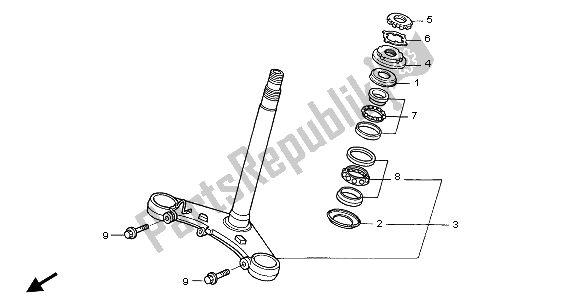 Todas las partes para Vástago De Dirección de Honda NT 650V 2003