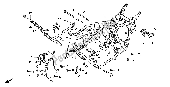 Toutes les pièces pour le Corps De Châssis du Honda VT 1100C 1995