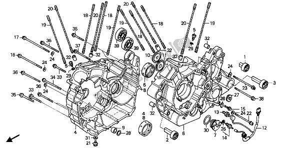 Todas as partes de Bloco Do Motor do Honda PC 800 1989