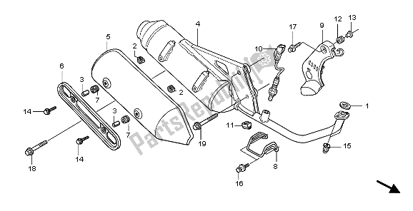 Tutte le parti per il Silenziatore Di Scarico del Honda SH 150 2007