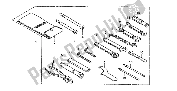 All parts for the Tools of the Honda VT 1100C3 1999