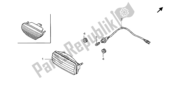 All parts for the Taillight of the Honda TRX 250 EX Sporttrax 2003