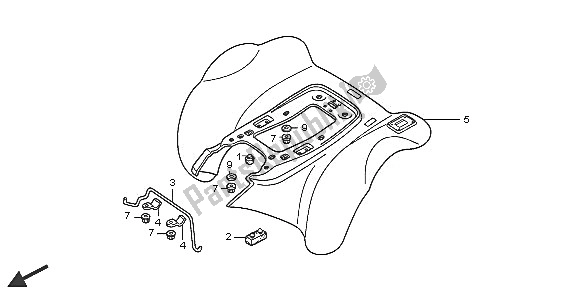 All parts for the Rear Fender of the Honda TRX 300 EX Fourtrax 2005