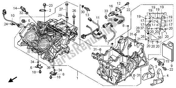 Todas las partes para Caja Del Cigüeñal de Honda VFR 1200 XD 2012