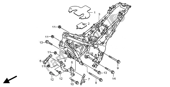 Todas las partes para Cuerpo Del Marco de Honda CBR 250 RA 2011