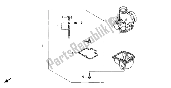 Todas las partes para Kit De Piezas Opcionales Del Carburador de Honda CR 80 RB LW 2000