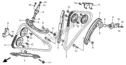 cadena de levas y tensor