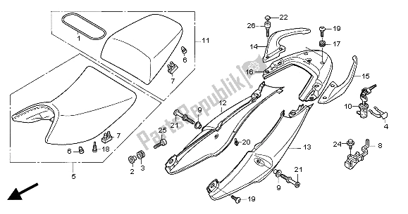 Todas las partes para Asiento Y Capota de Honda CBF 600N 2004