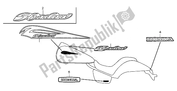 Wszystkie części do Znak Honda VT 750C2B 2011