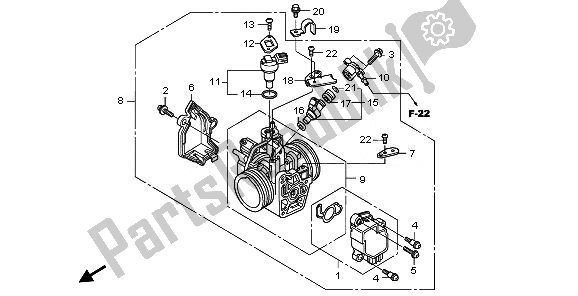All parts for the Throttle Body of the Honda TRX 420 FA Fourtrax Rancher AT 2011