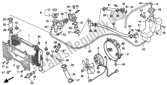 Toutes les pièces pour le Radiateur du Honda CBR 1000F 1994