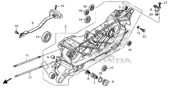 Todas las partes para Cárter Izquierdo de Honda SH 125 AD 2013