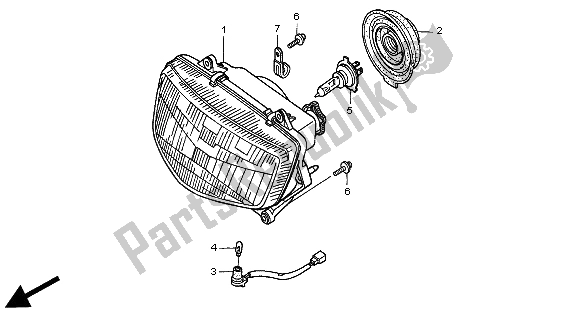 Tutte le parti per il Faro (uk) del Honda NT 650V 1998