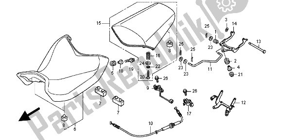 Todas as partes de Assento do Honda NC 700 XD 2012