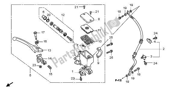 Wszystkie części do Fr. G?ówny Cylinder Hamulca Honda SH 150 2007