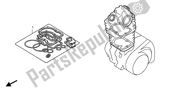 Tutte le parti per il Kit Di Guarnizioni Eop-1 A del Honda TRX 450 ER 2008