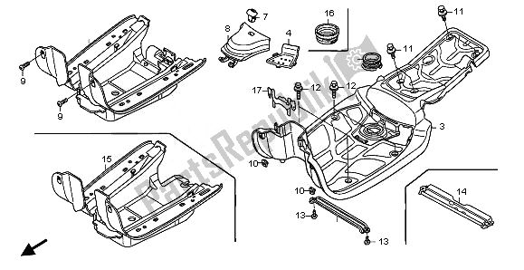 All parts for the Floor Step of the Honda NPS 50 2011