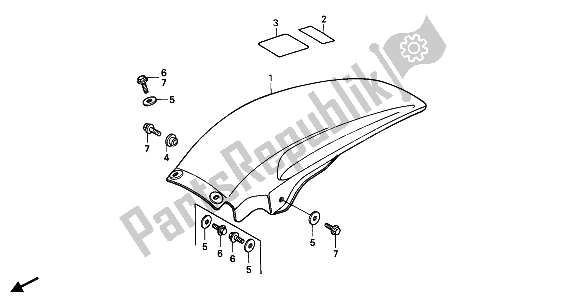 Todas las partes para Guardabarros Trasero de Honda CR 125R 1985