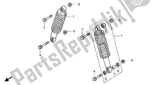 All parts for the Front Cushion of the Honda TRX 350 FE Rancher 4X4 ES 2001