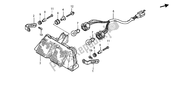 Toutes les pièces pour le Feu Arrière du Honda RVF 400R 1996