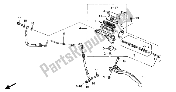 Tutte le parti per il Pompa Frizione del Honda CBR 1100 XX 2005