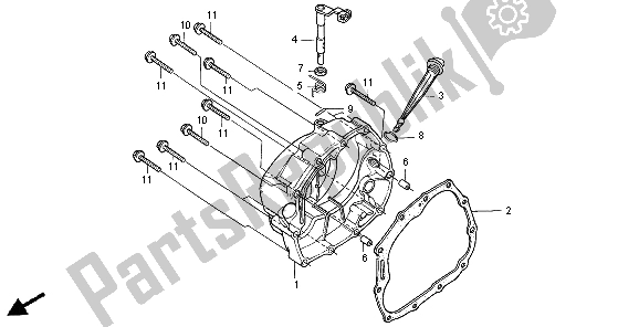 Wszystkie części do Prawa Os? Ona Skrzyni Korbowej Honda XR 125L 2004