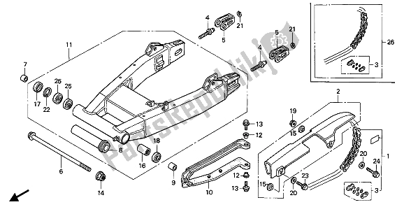 Toutes les pièces pour le Bras Oscillant du Honda CB 1000F 1993