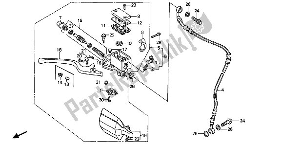 Tutte le parti per il Fr. Pompa Freno del Honda XR 250R 1987