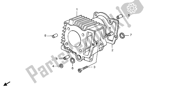 Todas las partes para Cilindro de Honda XR 70R 1998