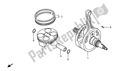 Todas las partes para Cigüeñal Y Pistón de Honda CRF 250X 2011