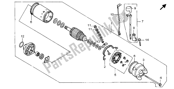 Todas as partes de Motor De Arranque do Honda XL 600V Transalp 1995