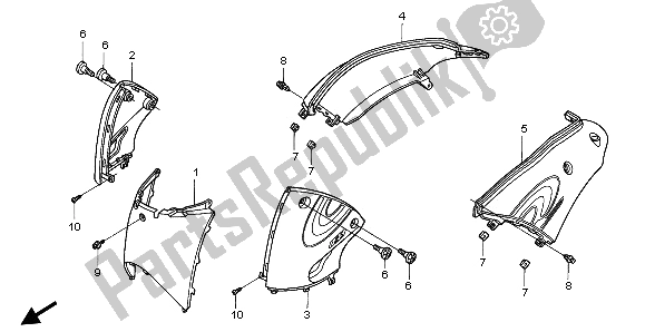 Todas as partes de Capa Do Corpo do Honda NES 150 2006